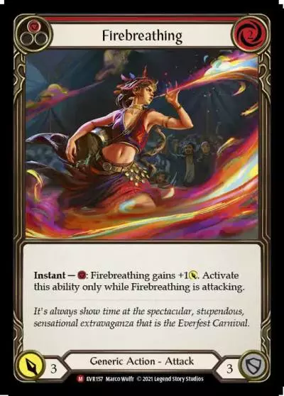 Firebreathing RED EVR157 - Everfest - Flesh and blood card