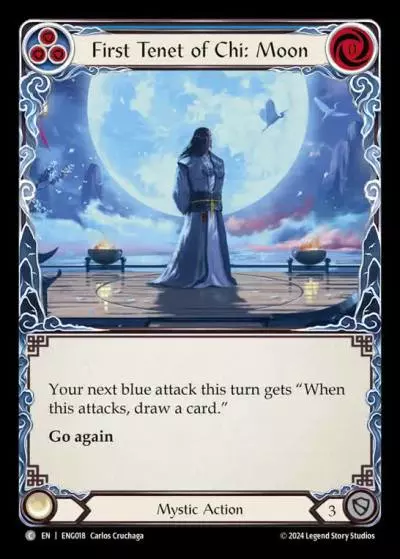 First Tenet of Chi: Moon BLUE ENG018 - Enigma - Blitz Deck - Flesh and blood card