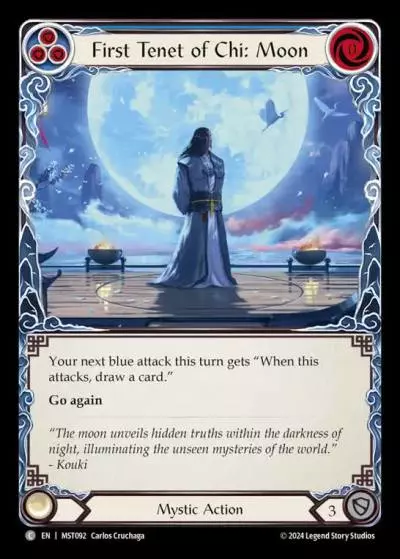 First Tenet of Chi: Moon BLUE MST092 - Part the Mistveil - Flesh and blood card