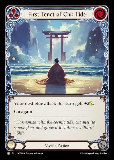 First Tenet of Chi: Tide BLUE MST093 - Part the Mistveil - Flesh and blood card