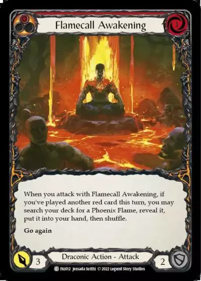 Flamecall Awakening RED FAI012 - Fai - Blitz Deck - Flesh and blood card