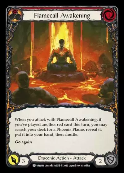 Flamecall Awakening RED UPR096 - Uprising - Flesh and blood card