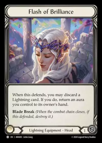Flash of Brilliance AUA003 - Rosetta Blitz Deck - Aurora - Flesh and blood card
