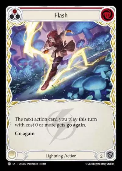 Flash RED OSC016 - Rosetta Blitz Deck - Oscilio - Flesh and blood card