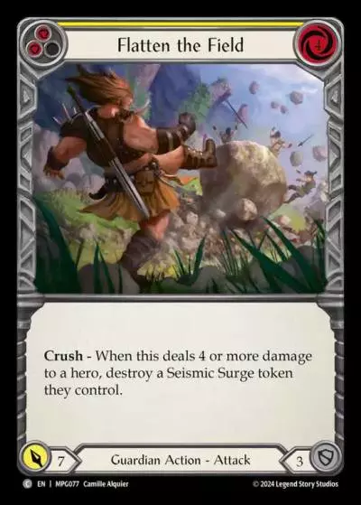 Flatten the Field YELLOW MPG077 - Mastery Pack Guardian - Flesh and blood card