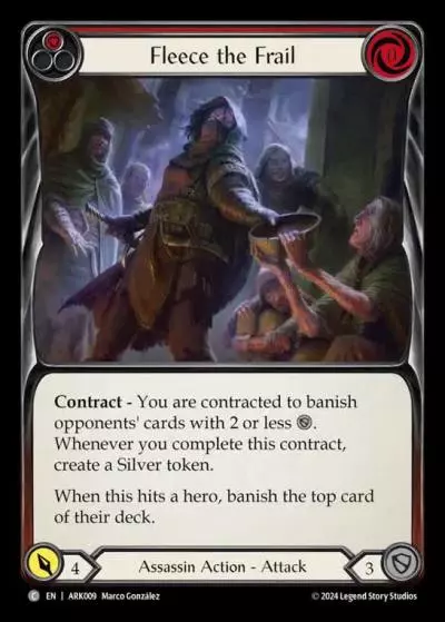 Fleece the Frail RED ARK009 - The Hunted Blitz Deck - Arakni - Flesh and blood card