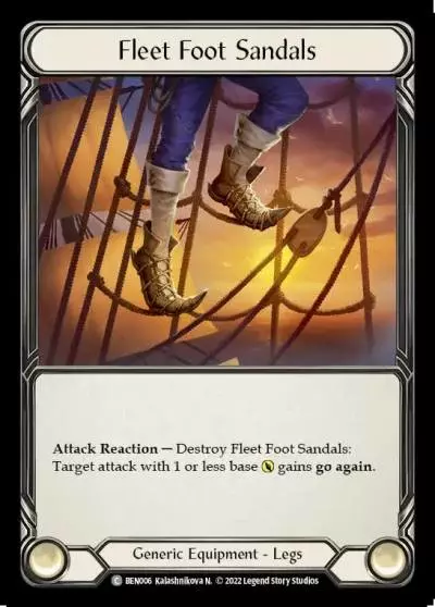 Fleet Foot Sandals BEN006 - Benji - Blitz Deck - Flesh and blood card