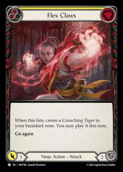 Flex Claws YELLOW MST180 - Part the Mistveil - Flesh and blood card