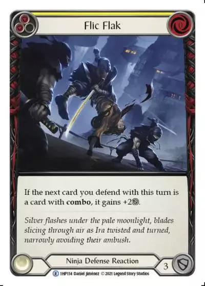 Flic Flak YELLOW 1HP114 - History Pack 1 - Flesh and blood card