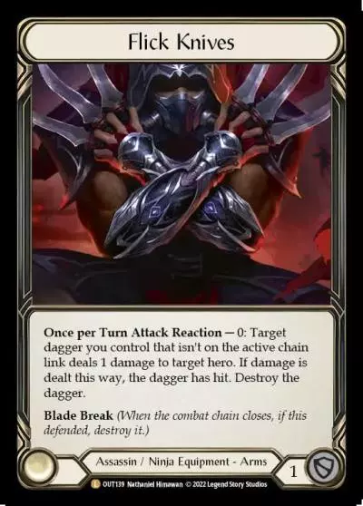 Flick Knives OUT139-RF - Outsiders - Flesh and blood card