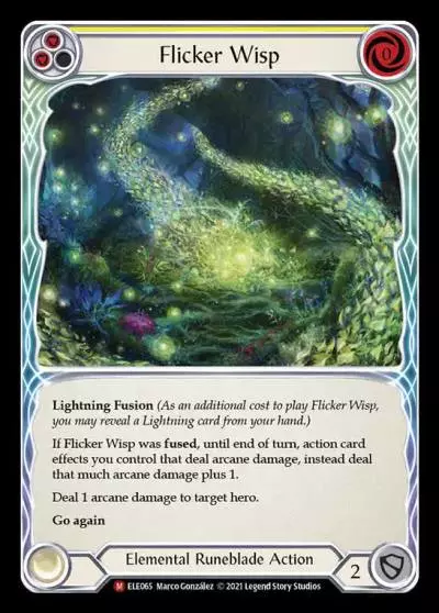 Flicker Wisp YELLOW ELE065 - Tales of Aria - Flesh and blood card