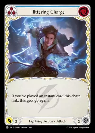 Flittering Charge BLUE ROS091 - Rosetta - Flesh and blood card