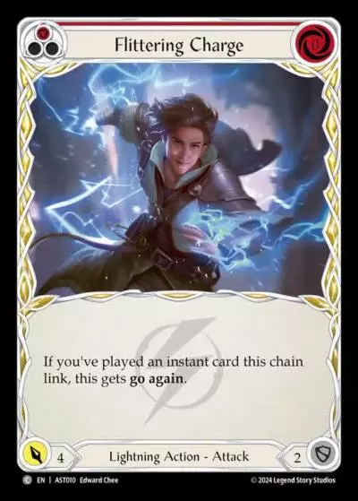 Flittering Charge RED AST010 - Armory Deck - Aurora, Shooting Star - Flesh and blood card