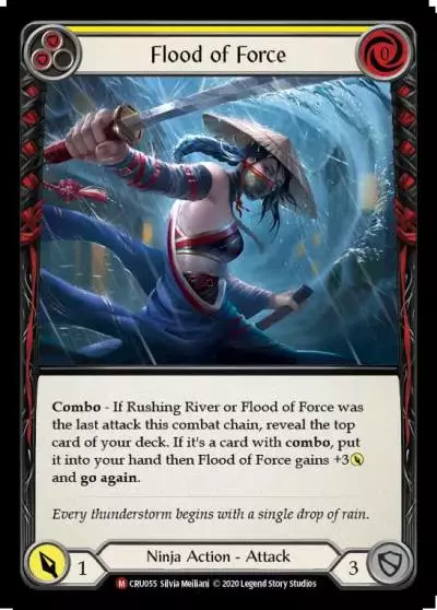 Flood of Force YELLOW CRU055 - Crucible of War - Flesh and blood card