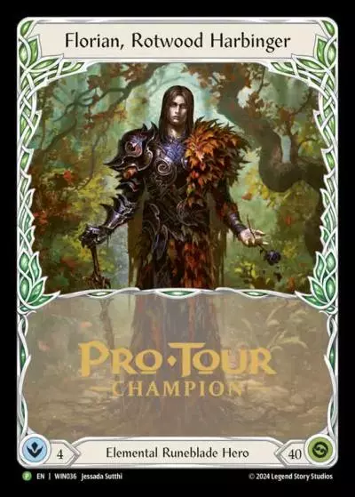Florian, Rotwood Harbinger WIN036-CF - Pro Tour Champion Cards - Rosetta - Flesh and blood card