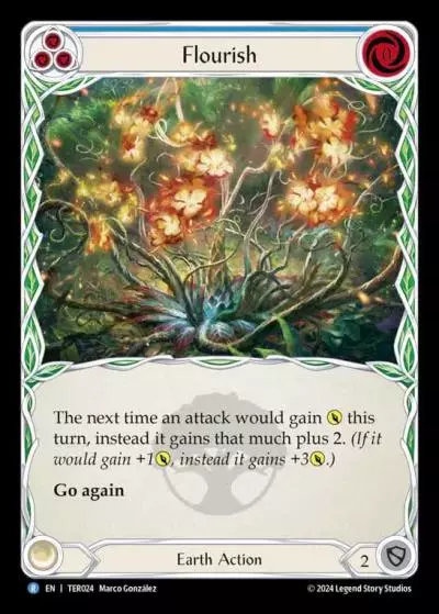 Flourish BLUE TER024 - 1st Strike - Terra - Flesh and blood card