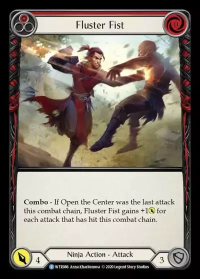 Fluster Fist RED R-WTR086 - Welcome to Rathe - Unlimited Revised - Flesh and blood card