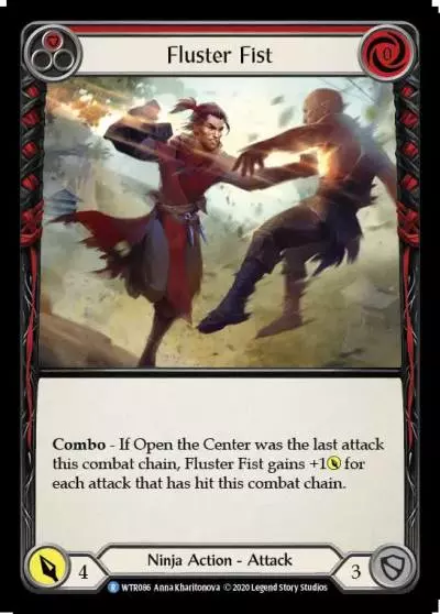 Fluster Fist RED U-WTR086-RF - Welcome to Rathe - Unlimited - Flesh and blood card