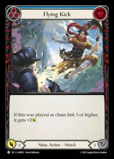 Flying Kick BLUE ASR021 - Armory Deck - Ira, Scarlet Revenger - Flesh and blood card