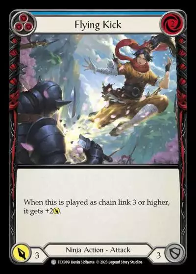 Flying Kick BLUE TCC099 - Round the Table: TCC x LSS - Flesh and blood card