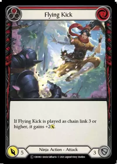 Flying Kick RED U-CRU063-RF - Crucible of War - Unlimited - Flesh and blood card