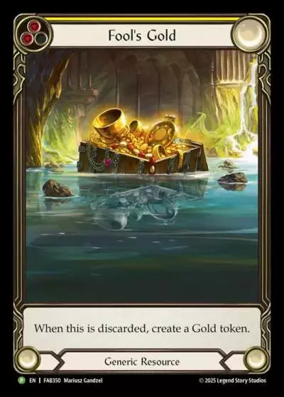 Fool's Gold YELLOW FAB350-CF - Marketing - Alpha Investments High Seas - Flesh and blood card
