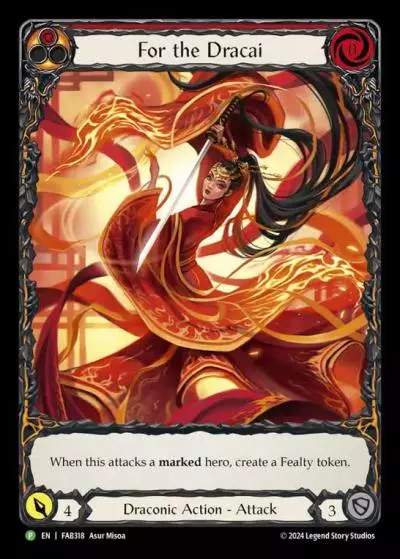 For the Dracai RED FAB318-RF - Battle Hardened - The Hunted - Flesh and blood card
