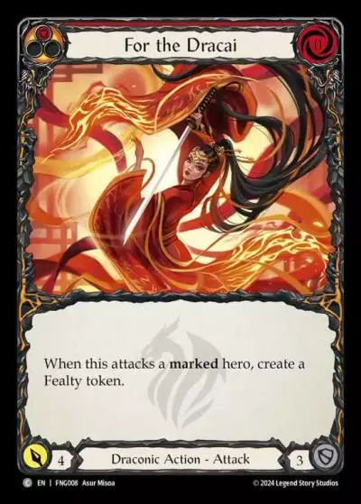 For the Dracai RED FNG008 - The Hunted Blitz Deck - Fang - Flesh and blood card