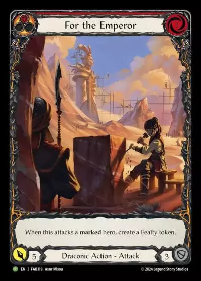 For the Emperor RED FAB319-RF - Battle Hardened - The Hunted - Flesh and blood card