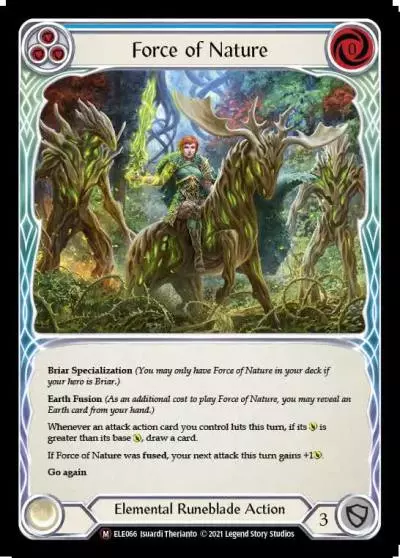 Force of Nature BLUE U-ELE066-RF - Tales of Aria - Unlimited - Flesh and blood card
