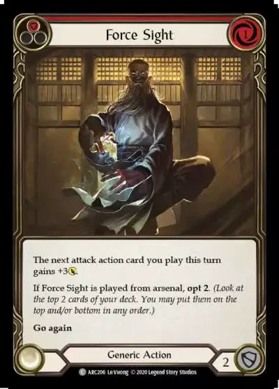 Force Sight RED U-ARC206-RF - Arcane Rising - Unlimited - Flesh and blood card