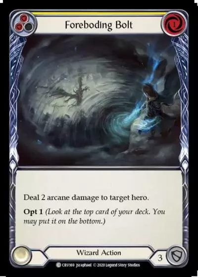 Foreboding Bolt YELLOW CRU169 - Crucible of War - Flesh and blood card