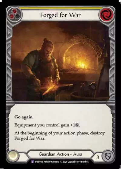 Forged for War YELLOW U-WTR046-RF - Welcome to Rathe - Unlimited - Flesh and blood card