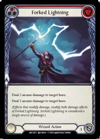 Forked Lightning RED ARC120 - Arcane Rising - Flesh and blood card