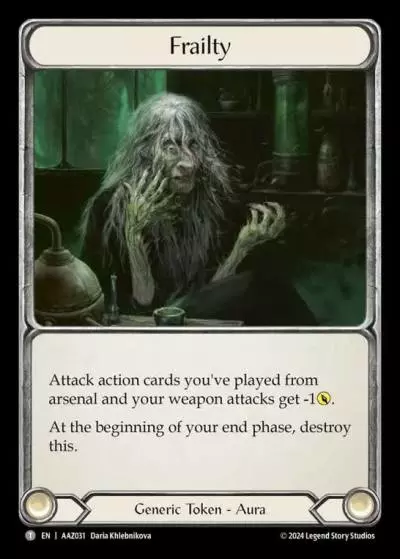 Frailty AAZ031 - Armory Deck - Azalea, Ace in the Hole - Flesh and blood card