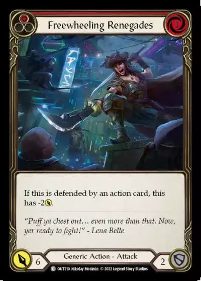 Freewheeling Renegades RED OUT210 - Outsiders - Flesh and blood card