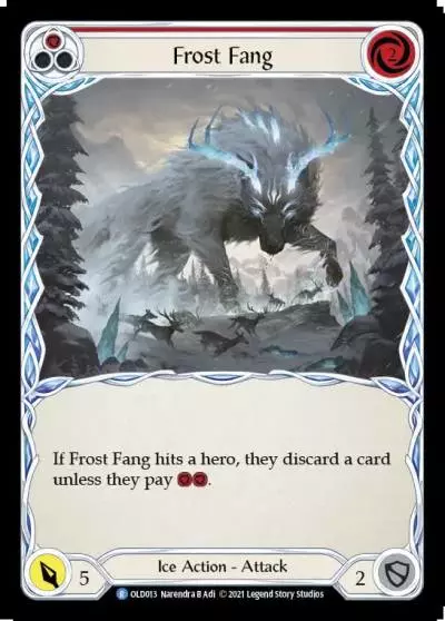 Frost Fang RED OLD013 - Oldhim - Blitz Deck - Flesh and blood card