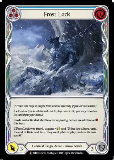 Frost Lock BLUE U-ELE035-RF - Tales of Aria - Unlimited - Flesh and blood card