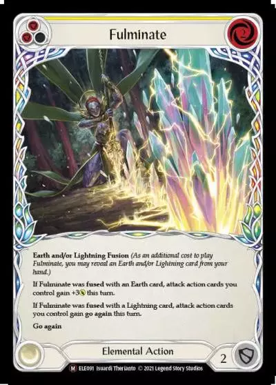 Fulminate YELLOW U-ELE091-RF - Tales of Aria - Unlimited - Flesh and blood card