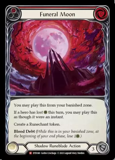 Funeral Moon RED DTD140 - Dusk till Dawn - Flesh and blood card