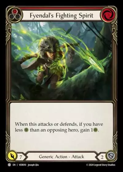 Fyendal's Fighting Spirit RED VER010 - Rosetta Blitz Deck - Verdance - Flesh and blood card