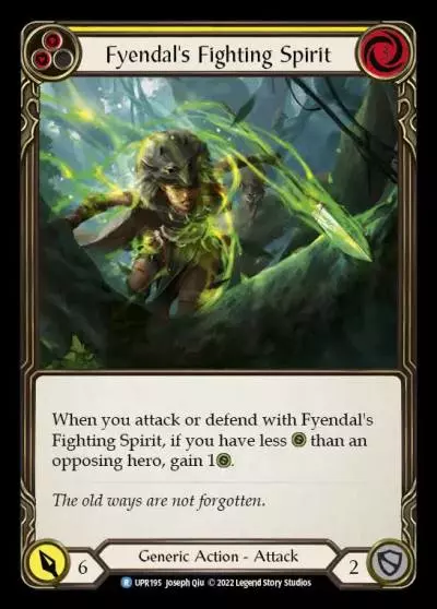 Fyendal's Fighting Spirit YELLOW UPR195 - Uprising - Flesh and blood card