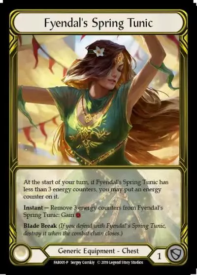 Fyendal's Spring Tunic FAB001-GF - Premier Organized Play - Welcome to Rathe - Flesh and blood card