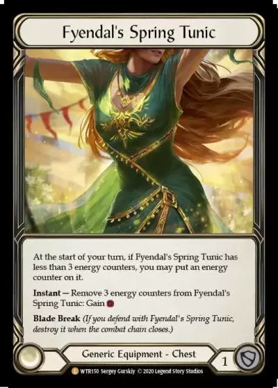 Fyendal's Spring Tunic U-WTR150-RF - Welcome to Rathe - Unlimited - Flesh and blood card
