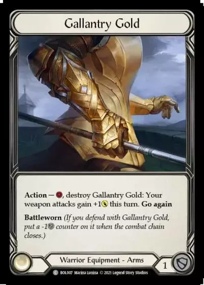 Gallantry Gold BOL007 - Boltyn - Blitz Deck - Flesh and blood card