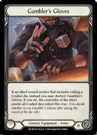 Gambler's Gloves CRU179 - Crucible of War - Flesh and blood card