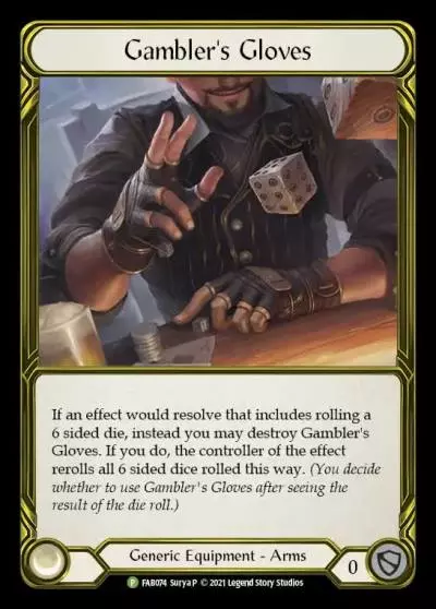Gambler's Gloves FAB074-GF - ProQuest - Season 1 and 2 - Flesh and blood card