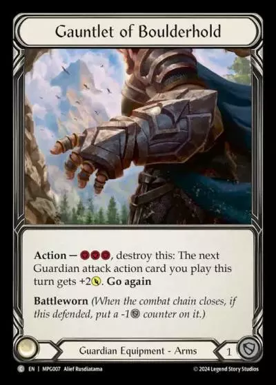 Gauntlet of Boulderhold MPG007 - Mastery Pack Guardian - Flesh and blood card