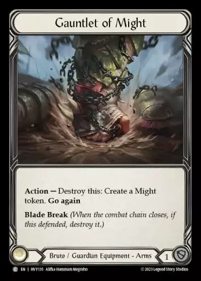 Gauntlet of Might HVY135 - Heavy Hitters - Flesh and blood card
