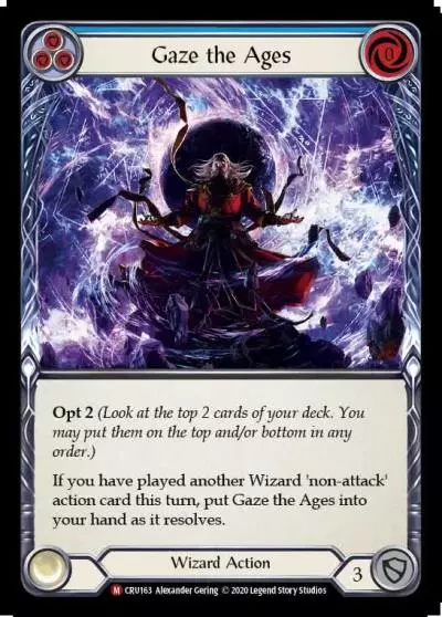 Gaze the Ages BLUE CRU163 - Crucible of War - Flesh and blood card